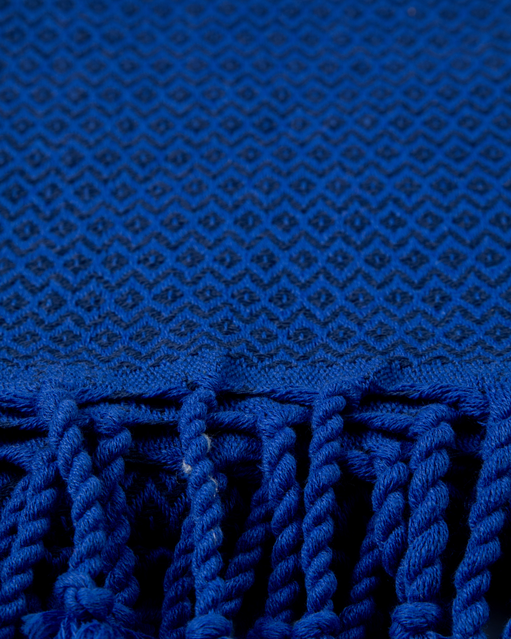 SAMOS Turkish Cotton Scarf Hammam Towel - Blue / Navy Blue-4