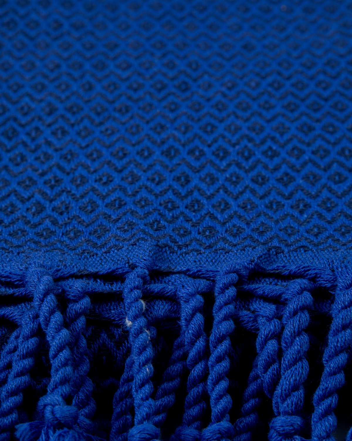 SAMOS Turkish Cotton Scarf Hammam Towel - Blue / Navy Blue-4