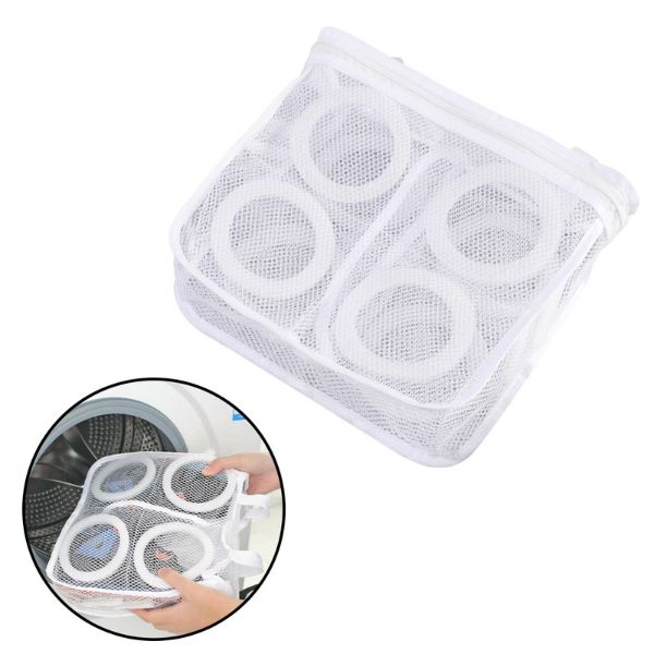 Saculet pentru spalarea si uscarea pantofilor ce necesita o protectie ridicata, Alb, 28 x 27 cm