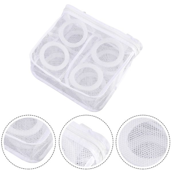 Saculet pentru spalarea si uscarea pantofilor ce necesita o protectie ridicata, Alb, 28 x 27 cm