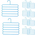 Set 20 Umerase Mercaton din Plastic, cu 5 Pozitii, Pentru Pantaloni, Fuste sau Cravate, 31 x 31 cm, Albastru