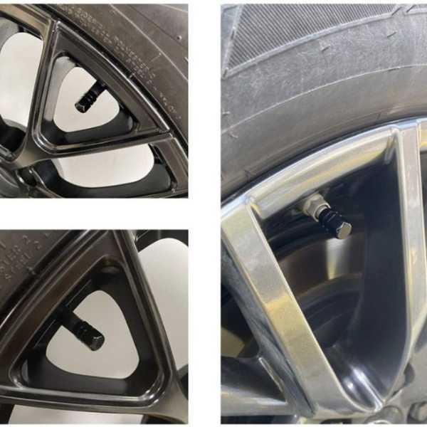 Set 12 Capace Hexagonale pentru Valva Auto, Aliaj Aluminiu, Lungime 1.8 cm, Negru