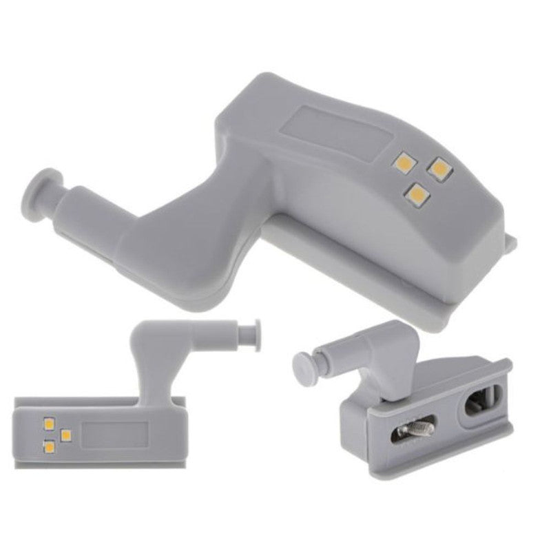 Set 30 buc Balamale pentru mobilier cu iluminare LED, Gri, 7.5 x 4 x 2 cm