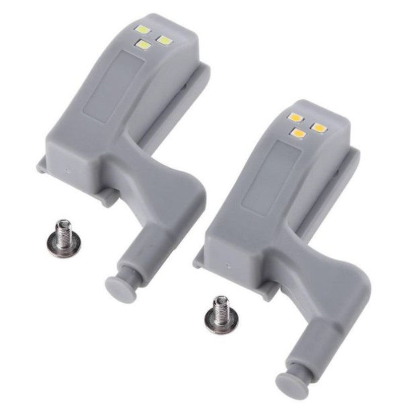 Set 30 buc Balamale pentru mobilier cu iluminare LED, Gri, 7.5 x 4 x 2 cm