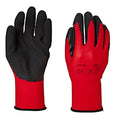 Set 2 Manusi Mercaton cu Palme Acoperite din Latex Calibru 13, Respirabile, Rosu cu Negru, Marimea 9, L
