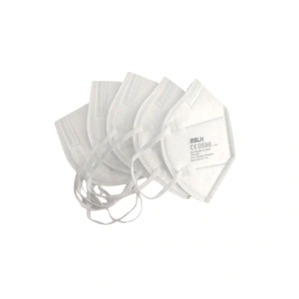 Set 20 buc Masca de protectie KN95 cu 5 straturi CE0598, FFP2, certificate CE, Alb