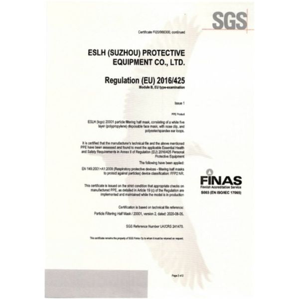 Set 20 buc Masca de protectie KN95 cu 5 straturi CE0598, FFP2, certificate CE, Alb