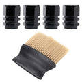 Set 4 Capace Hexagonale pentru Valve Auto, din Aluminiu, 1.8 cm, Negru si Perie SoftTouch cu Fire din Nylon si Manger Ergonomic