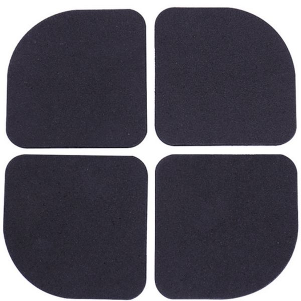 Set 4 suporti antivibratii pentru masinile de spalat sau mobilier din spuma EVA, Negru, 7.7 x 7.7 x 0.7 cm