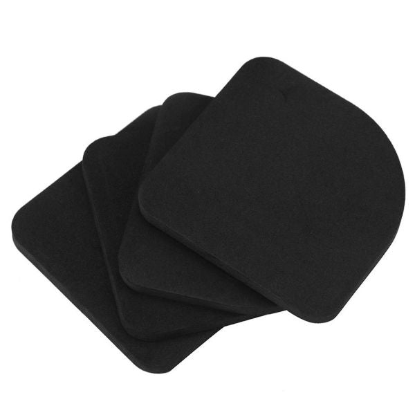 Set 4 suporti antivibratii pentru masinile de spalat sau mobilier din spuma EVA, Negru, 7.7 x 7.7 x 0.7 cm