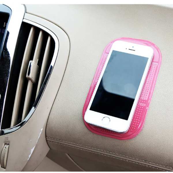 Set 5 Suporti Auto Mercaton, Antiderapanti din Silicon Cauciucat si Lipios pentru Chei sau Obiecte Mici, 13 x 7 cm, Negru