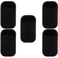 Set 5 Suporti Auto Mercaton, Antiderapanti din Silicon Cauciucat si Lipios pentru Chei sau Obiecte Mici, 13 x 7 cm, Negru