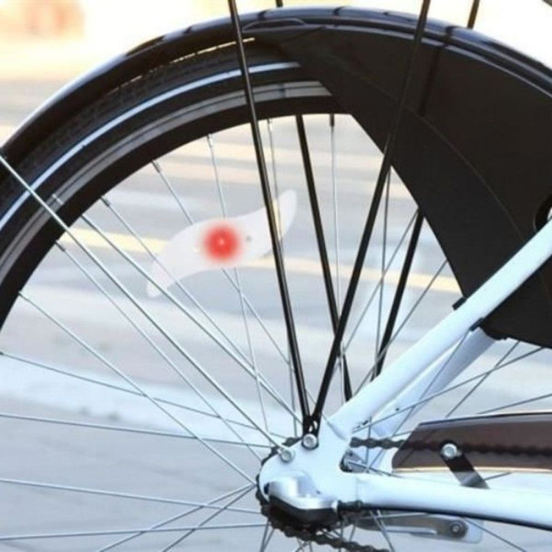 Set 10 lumini ambientale LED cu 3 moduri de iluminare pentru Bicicleta, Rosu