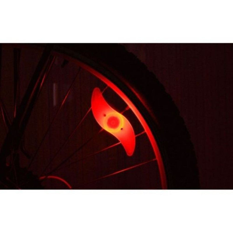 Set 10 lumini ambientale LED cu 3 moduri de iluminare pentru Bicicleta, Rosu