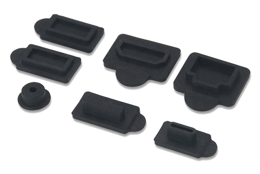 Set 7 capace din silicon pentru protectie porturi consola PlayStation 5, Negru