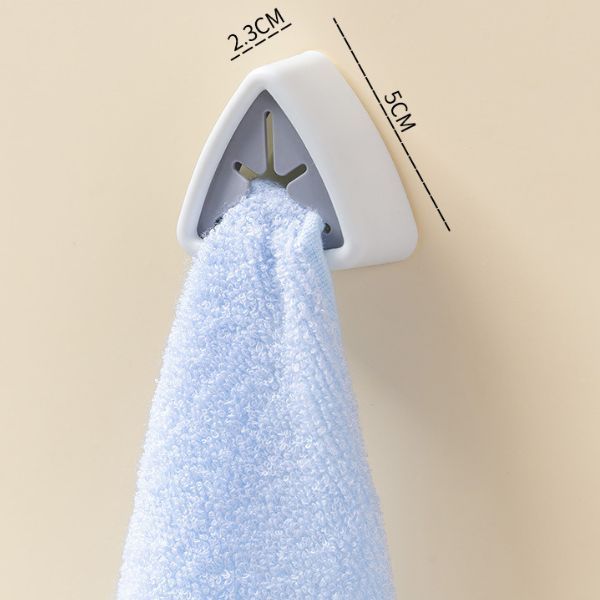 Suport Autoadeziv Mercaton pentru Prosoape, Plastic, Tip Agatatoare, Impermeabil, Sistem Push Free, Montaj pe Perete, 5 x 2.3 cm, Alb