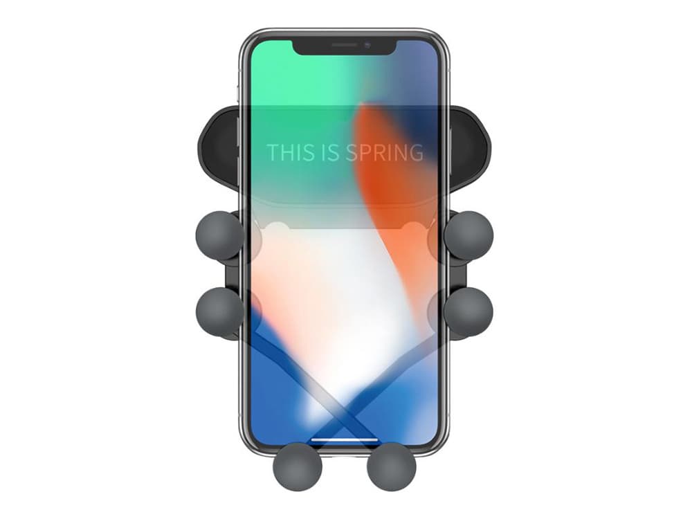 Suport Telefon Auto Gravity cu Prindere in Grila de Ventilatie, Ajustabil in Orice Directie, Universal, Rotativ 360 grade, Negru