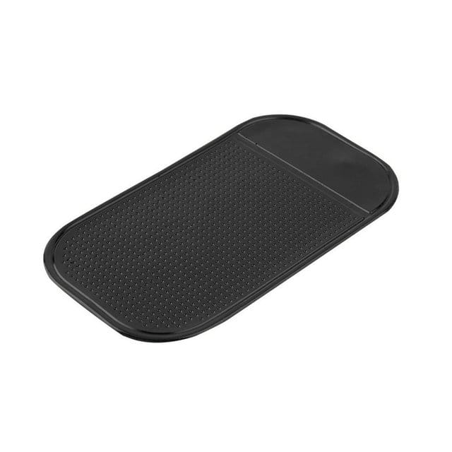 Suport universal din silicon cauciucat, antiderapant si lipicios pentru chei sau telefon, Negru, 13 X 7 cm