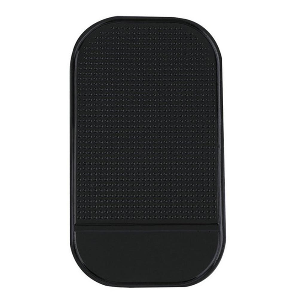 Suport universal din silicon cauciucat, antiderapant si lipicios pentru chei sau telefon, Negru, 13 X 7 cm