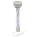 Termometru plutitor cu snur pentru masurarea temperaturii apei din piscine, 19 x 5 cm, Alb