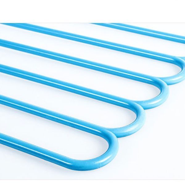 Umeras Mercaton din Plastic, Antiderapant si Multifunctional pentru Organizarea Hainelor, cu 5 Pozitii, 31×31 cm, Albastru