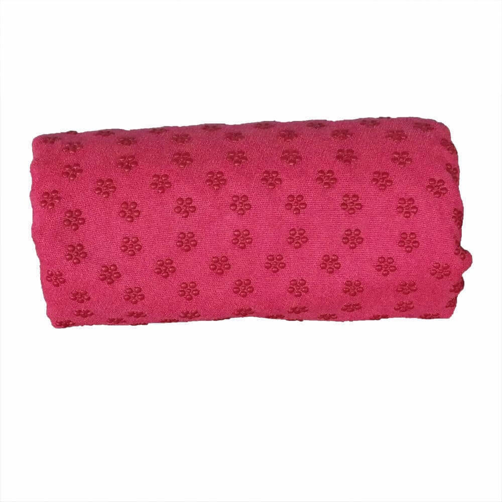 Antypoślizgowy ręcznik do jogi z torbą w prezencie-pink-0